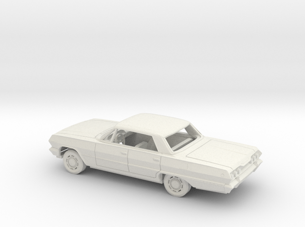 1/64 1963 Chevrolet Impala Sedan Kit in White Natural Versatile Plastic