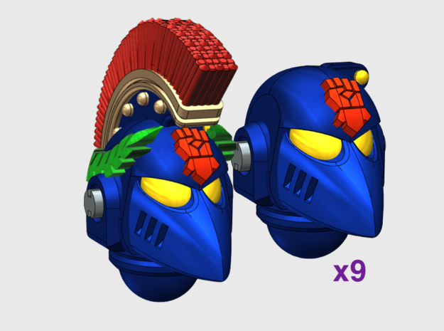 10x Kings Fist - G:6 Crow Helms (Squad 1) in Tan Fine Detail Plastic