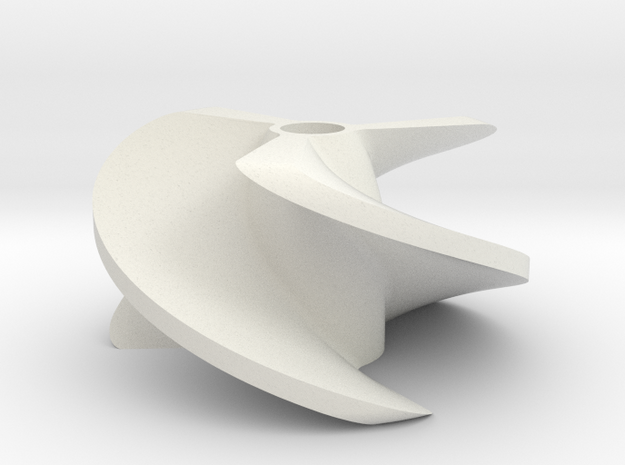 Impeller 3 Blades - Pitch 1.2 in White Natural Versatile Plastic