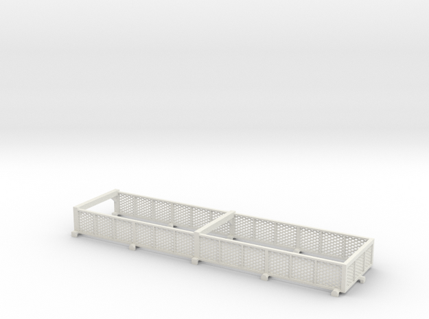 1/64 34' Silage Trailer Extensions in White Natural Versatile Plastic