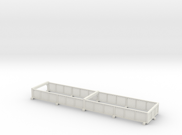 1/64 38' Silage Trailer Extensions in White Natural Versatile Plastic