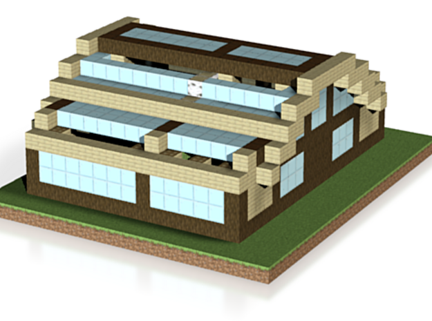 Minecraft Greenhouse in Natural Full Color Sandstone