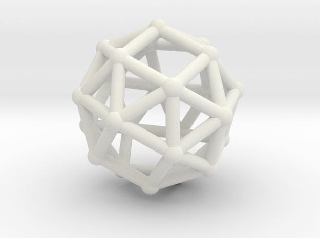 Snub cube in White Natural Versatile Plastic