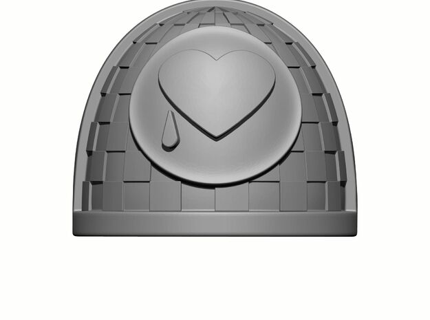 10x Gen:4 Checkered - Lamenters Shoulder Pads in Tan Fine Detail Plastic