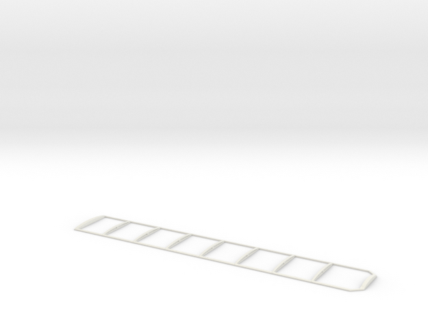 1/64 53' Shuffle Floor Trailer Tarp Frame in White Natural Versatile Plastic