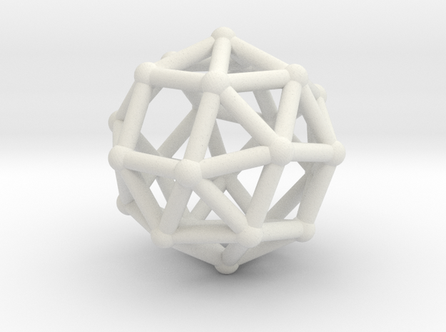 Snub cube (chiral) in White Natural Versatile Plastic