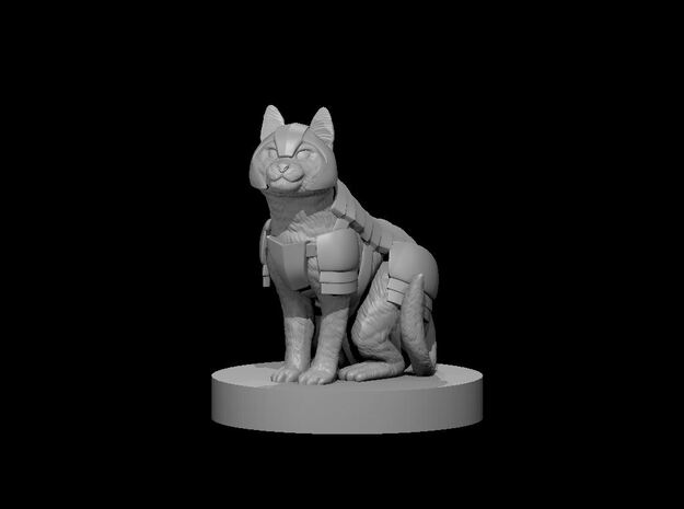 Cat in Armor in Tan Fine Detail Plastic