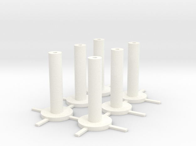 LongSpindle in White Processed Versatile Plastic