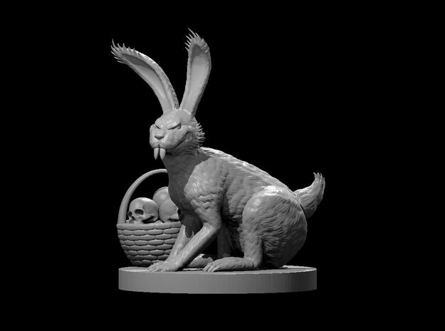 Evil Easter Bunny in Tan Fine Detail Plastic