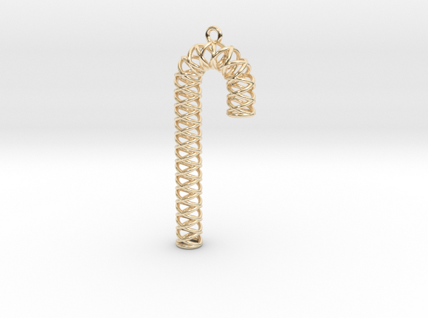 Candy Cane, 54mm in 14k Gold Plated Brass