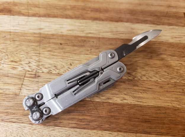 SOG PowerPint Multi-Tool Scalpel Holder in Polished and Bronzed Black Steel