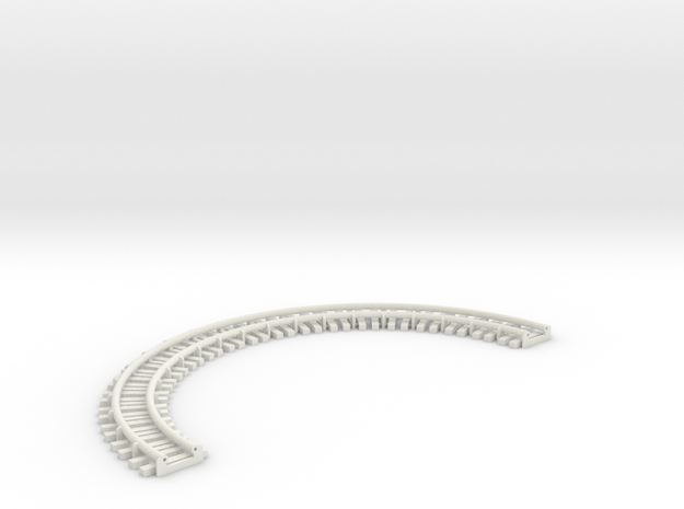 mine train curved track 180° r=75mm in White Natural Versatile Plastic: 1:87 - HO