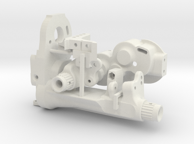 Bully 2 Full Print Front Axle Replacement in White Natural Versatile Plastic