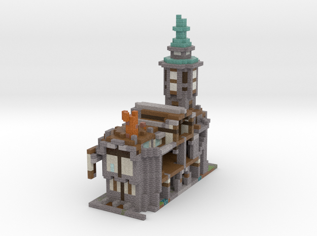 Minecraft Medieval Center City Gate in Natural Full Color Sandstone