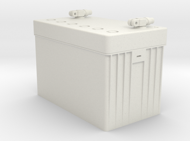 1:6 12V Battery in White Natural Versatile Plastic