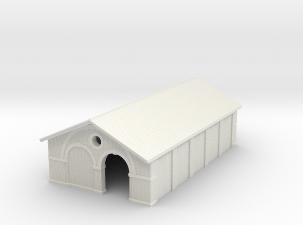 VR Goods Shed [5 Sections] 1:120 Scale in White Natural Versatile Plastic