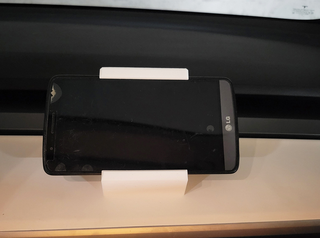 Tesla Model 3/Y Vent Clip-On Phone Mount in White Natural Versatile Plastic