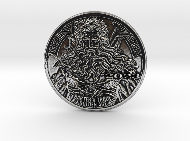 Lord Zeus says DEATH TO CRYPTOCURRENCY! MED. in Antique Silver