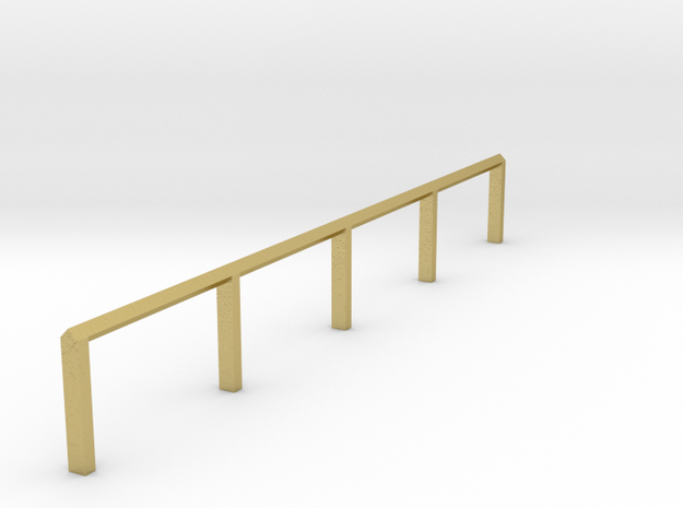 VR Post and Diamond Rail #7 Fence BRASS 1-87 Scale in Natural Brass