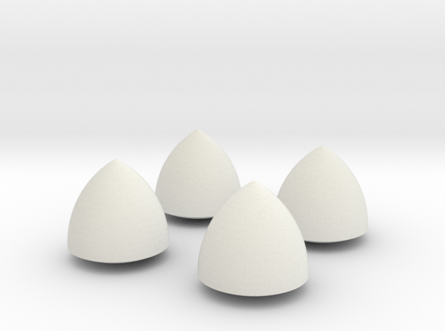 Solid of Constant Width - Set of 4 in White Natural Versatile Plastic
