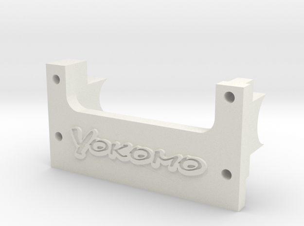 Yokomo YZ10 870C Bulkhead Center Cap w Yokomo Logo in White Natural Versatile Plastic