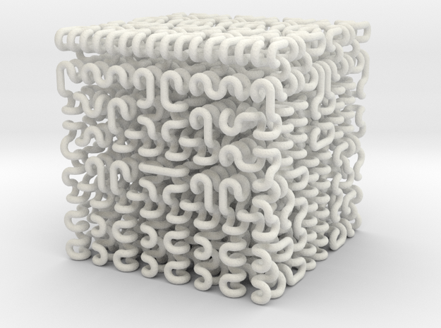 Small Hilbert cube variation in White Natural Versatile Plastic