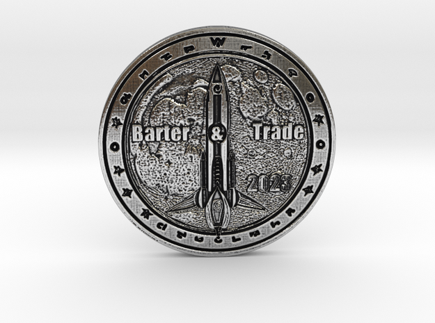 To the MOOOOON! Barter & Trade Golden Age Coin in Antique Silver