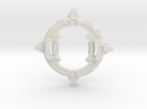 Beyblade Spin Dragoon | Plastic Gen Attack Ring in White Natural Versatile Plastic