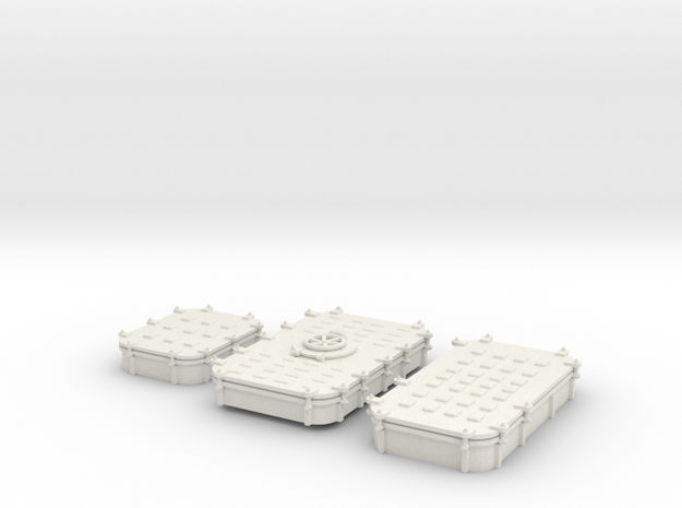 1/24 USN Deck hatches Set in White Natural Versatile Plastic