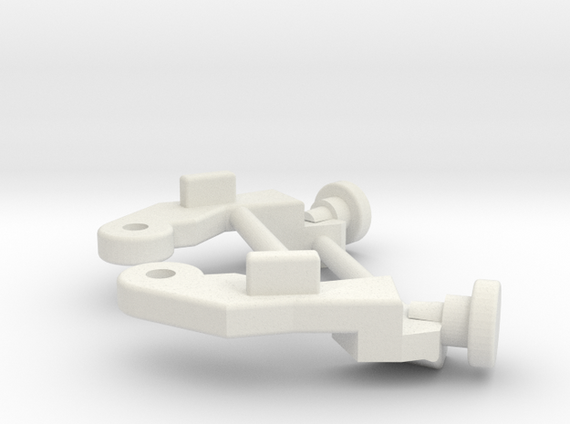 Maketoys Axle-Left and Right Leg Replacements in White Natural Versatile Plastic