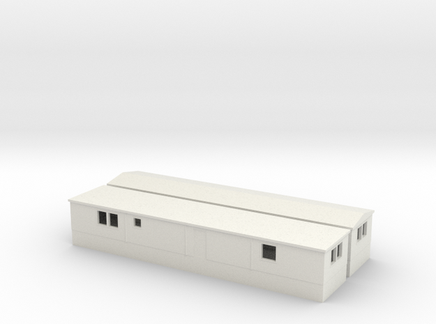 Mobile Home Set of 2 Z scale in White Natural Versatile Plastic