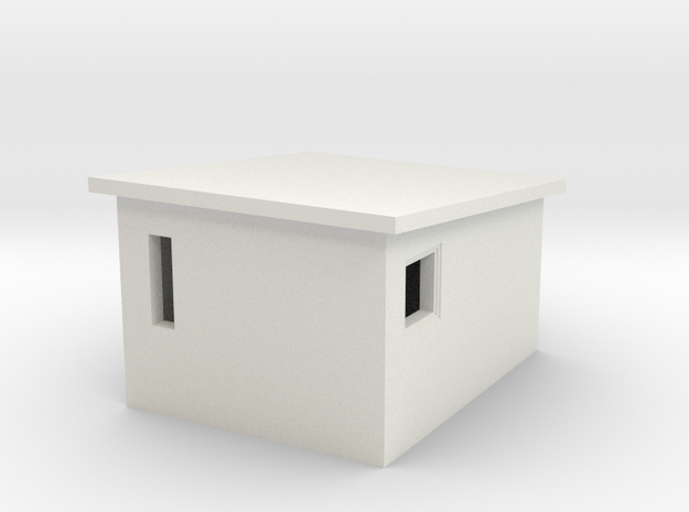 Keddie Shed Z scale in White Natural Versatile Plastic