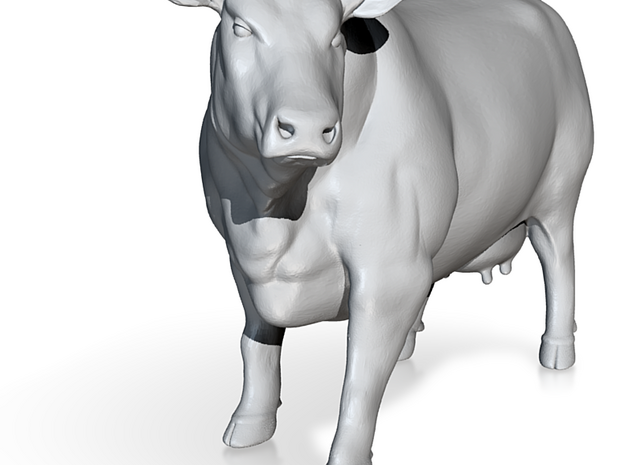 1/64 beef cow looking left in Tan Fine Detail Plastic