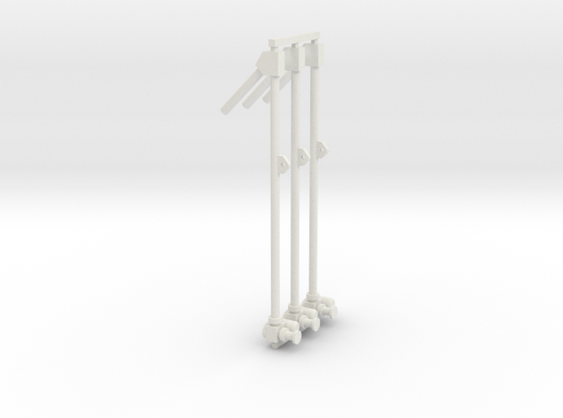 'HO Scale' - Vertical Bin Unload in White Natural Versatile Plastic