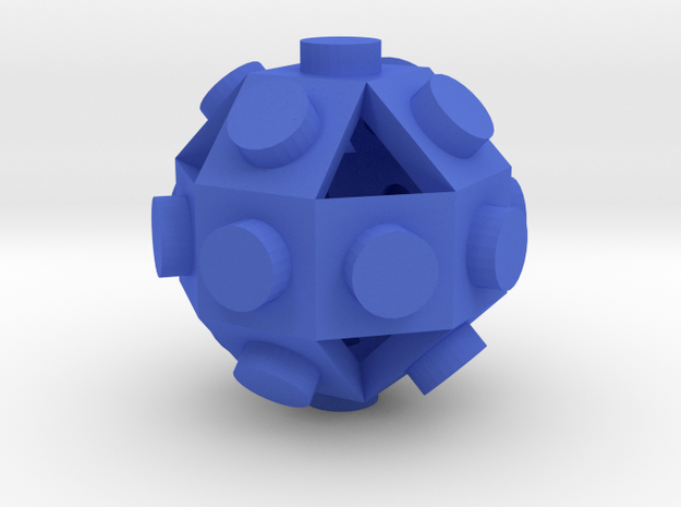 Gmtrx Lawal 1 x 1 Rhombicuboctahedron stud in Blue Processed Versatile Plastic