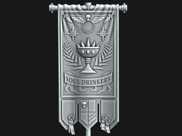 Spirit Drinkers Banner in Tan Fine Detail Plastic: Medium