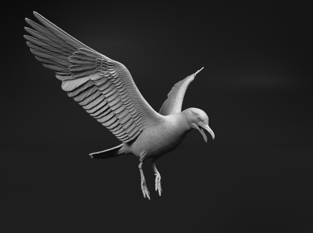 Herring Gull 1:20 Flying 2 in Tan Fine Detail Plastic