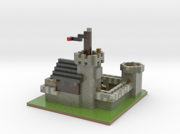 Minecraft Medieval Castle in Glossy Full Color Sandstone