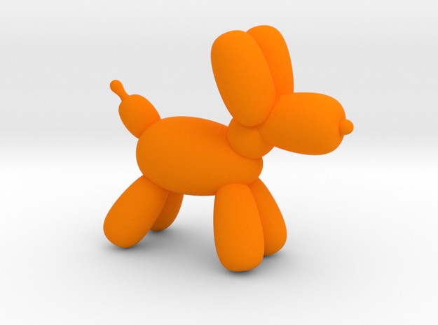 Koonie The Balloon Dog  in Orange Smooth Versatile Plastic