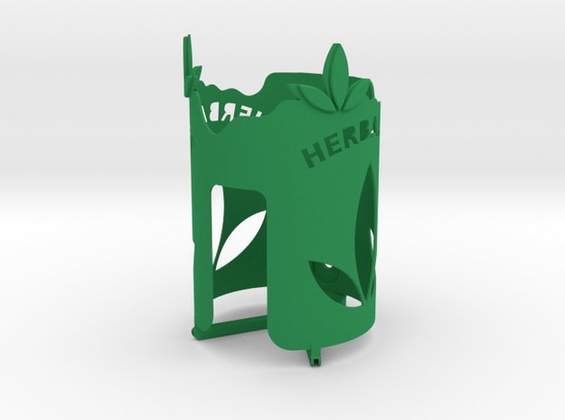 Bottle holder with HerbaLife name and logo in Green Processed Versatile Plastic