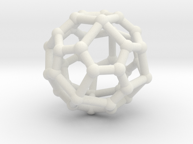 Pentagonal icositetrahedron in White Natural Versatile Plastic