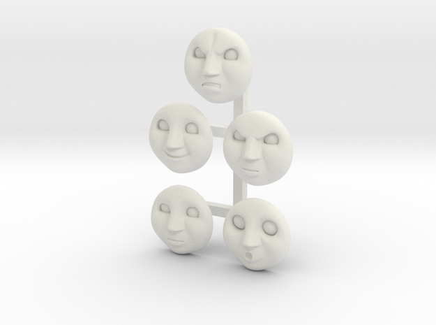 Steamroller Wheels TDoc OO9 Faces #2 in White Natural Versatile Plastic: 1:72