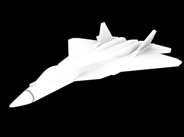 1:500 Scale Su-57 Felon (Clean, Gear Up) in White Natural Versatile Plastic