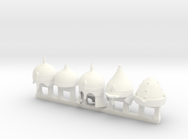 5 x Ottoman in White Processed Versatile Plastic
