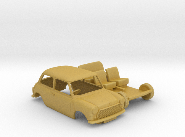 Austin Mini 1/87 HO in Tan Fine Detail Plastic