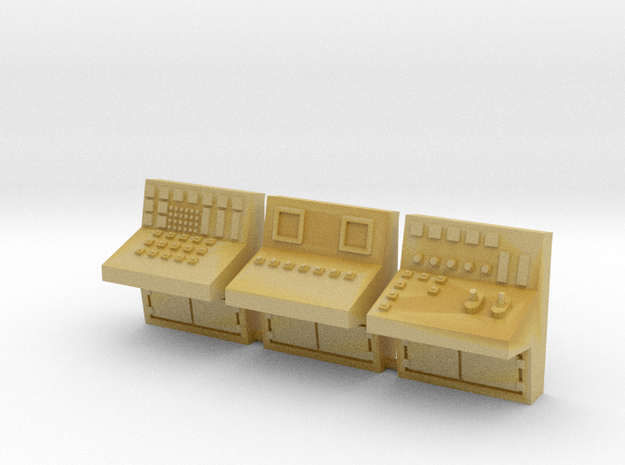 HO scale control console 3pc in Tan Fine Detail Plastic