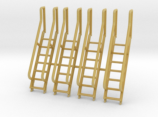 1/96 US Typical Ladders SET x4 in Tan Fine Detail Plastic