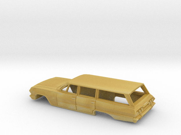 38.1mm WB 1963 Chevy Impala Station Wagon Shell in Tan Fine Detail Plastic