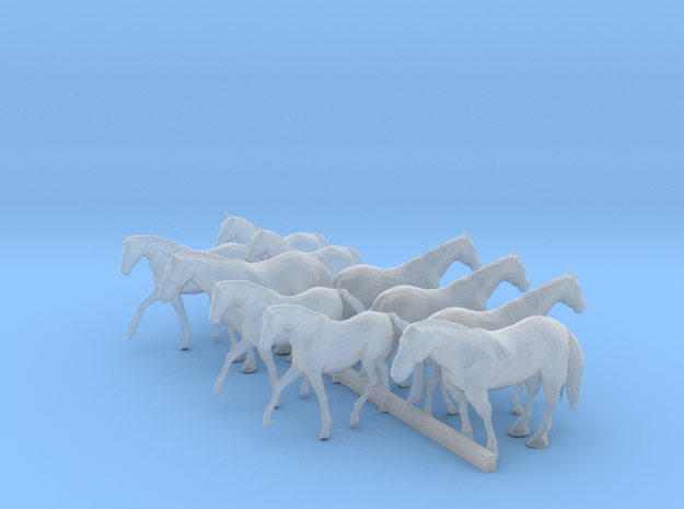 TT Scale Horses in Clear Ultra Fine Detail Plastic