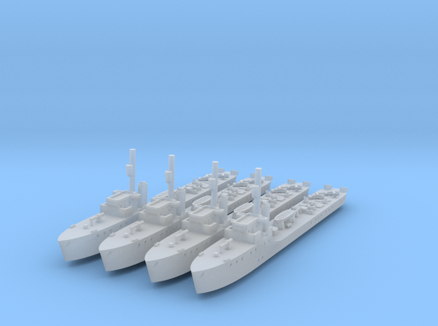 1/1250 Jagaren Class Destroyer x4 in Clear Ultra Fine Detail Plastic
